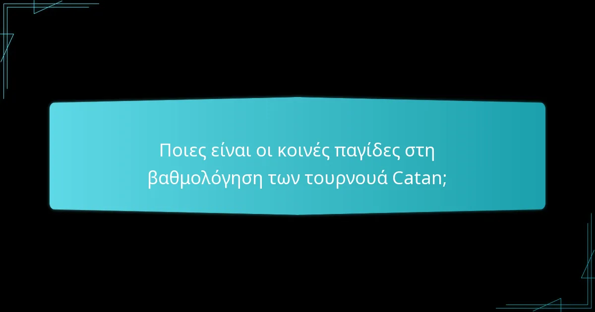 Ποιοι παράγοντες επηρεάζουν τις στρατηγικές βαθμολόγησης στα τουρνουά Catan;
