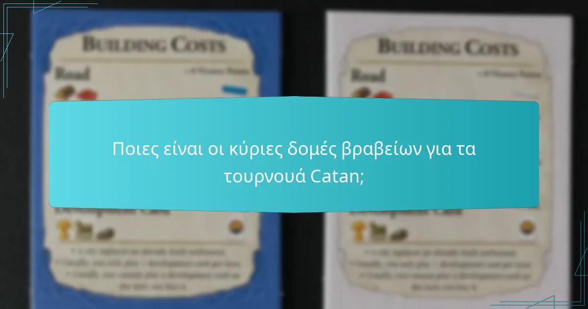 Πώς διανέμονται τα βραβεία στα τουρνουά Catan;