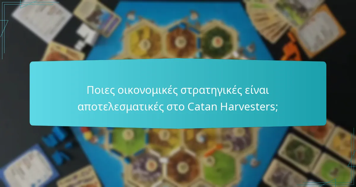 Ποιες οικονομικές στρατηγικές είναι αποτελεσματικές στο Catan Harvesters;